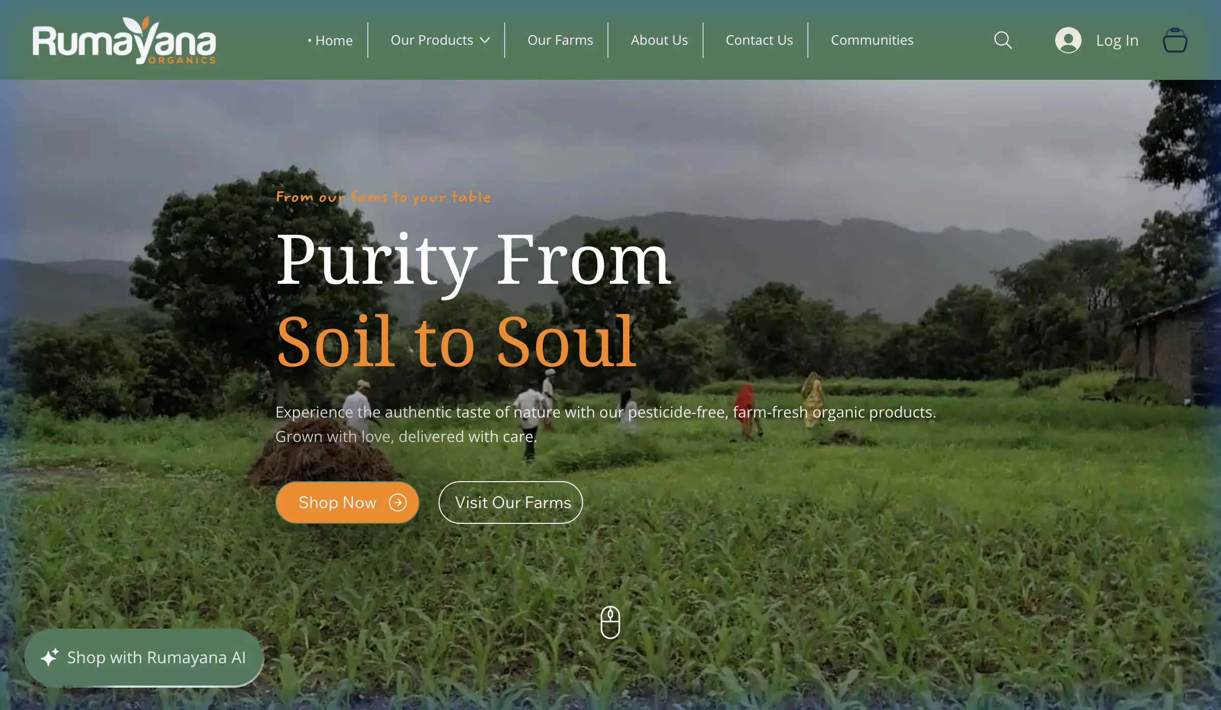 Rumayana Organics Website